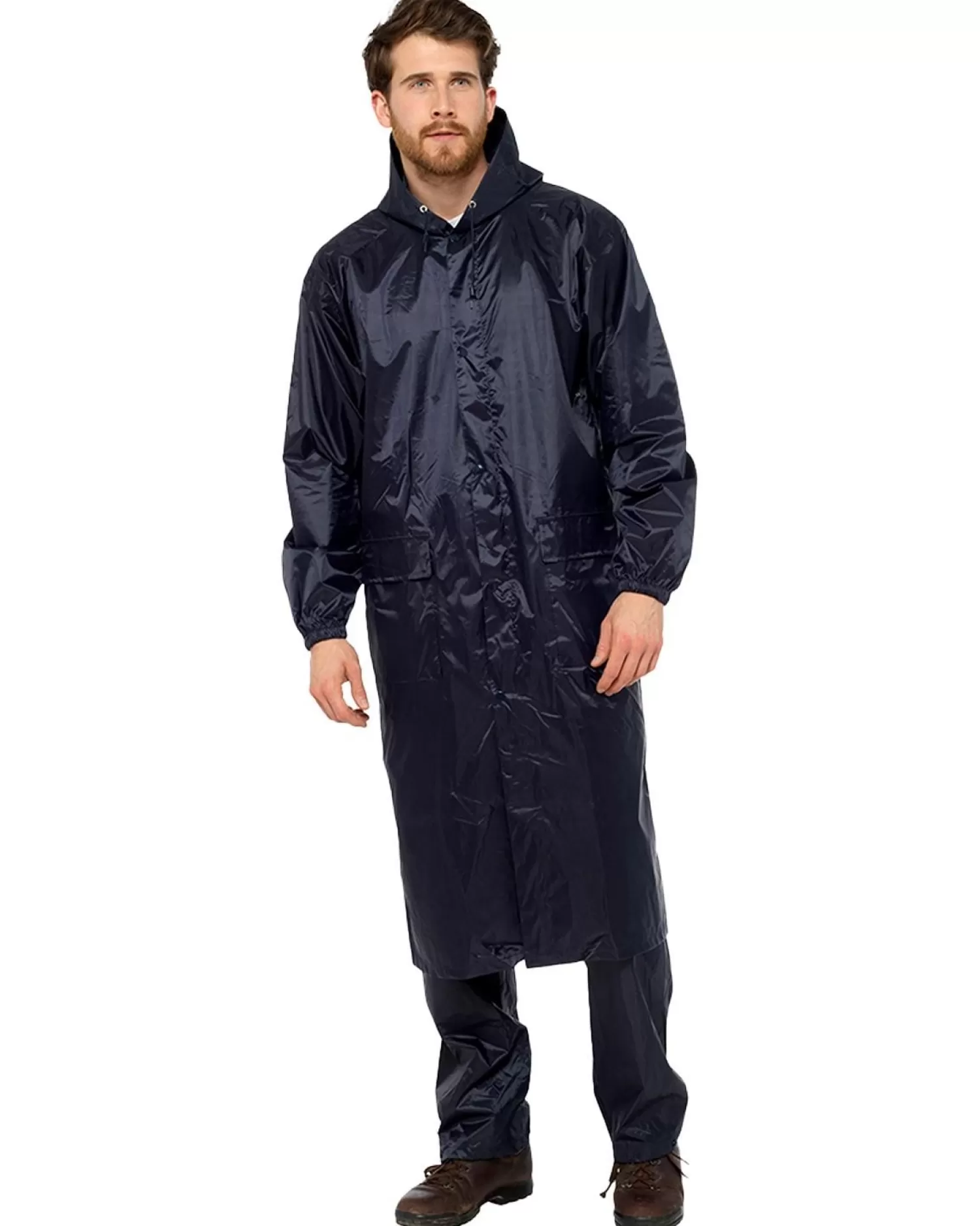 Men Storm Ridge Mens Long Waterproof Jacket - Navy