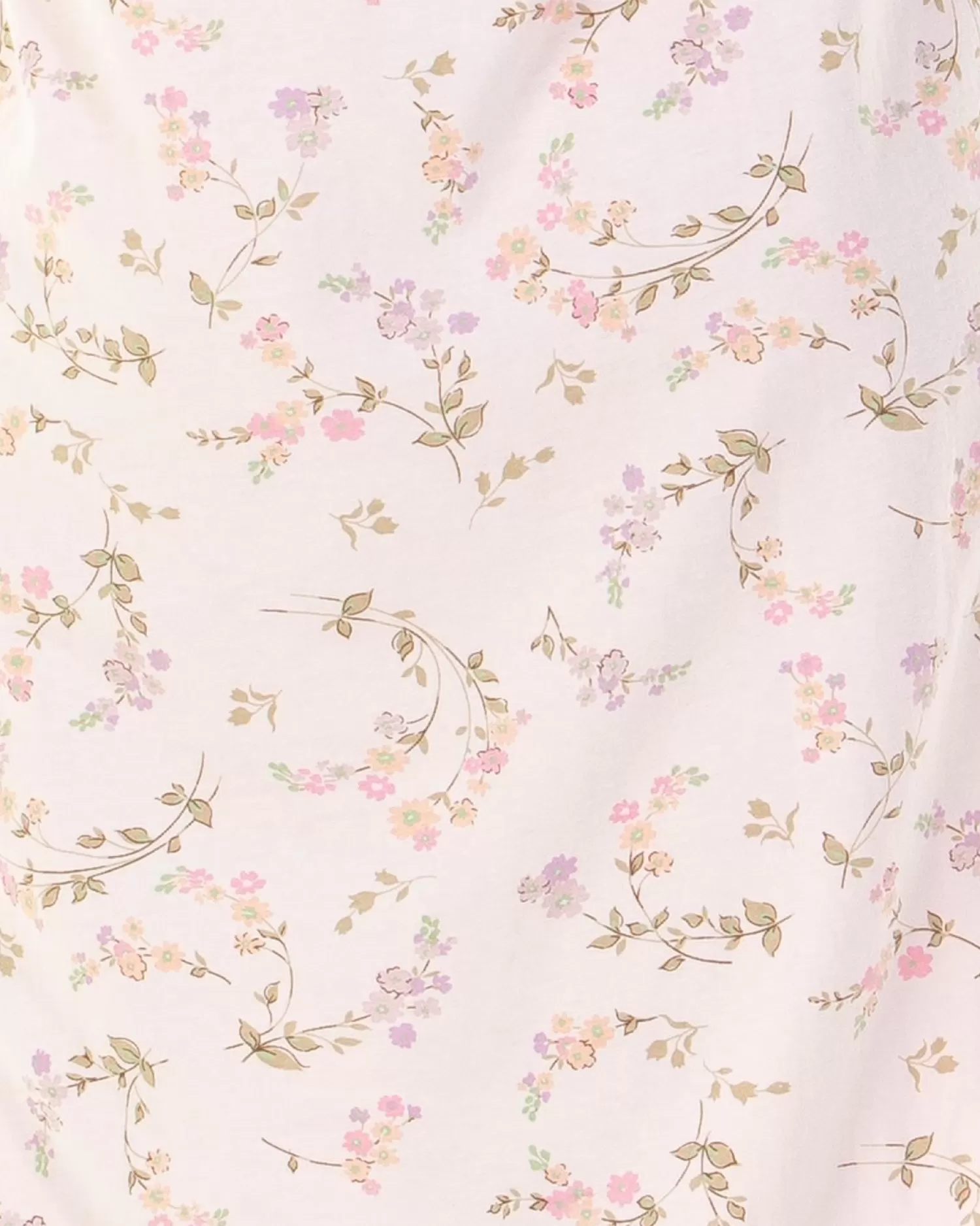 Sue Marks Nighties | Flower Spray 43" Short Sleeve Nightie - Pink