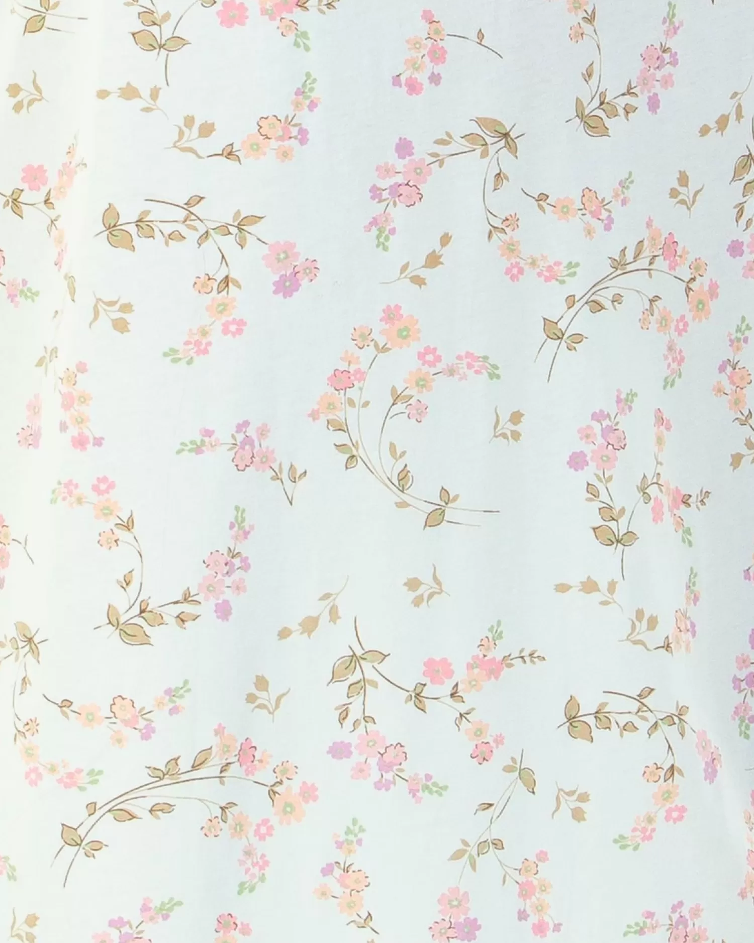 Sue Marks Nighties | Flower Spray 50" Short Sleeve Nightie - Aqua