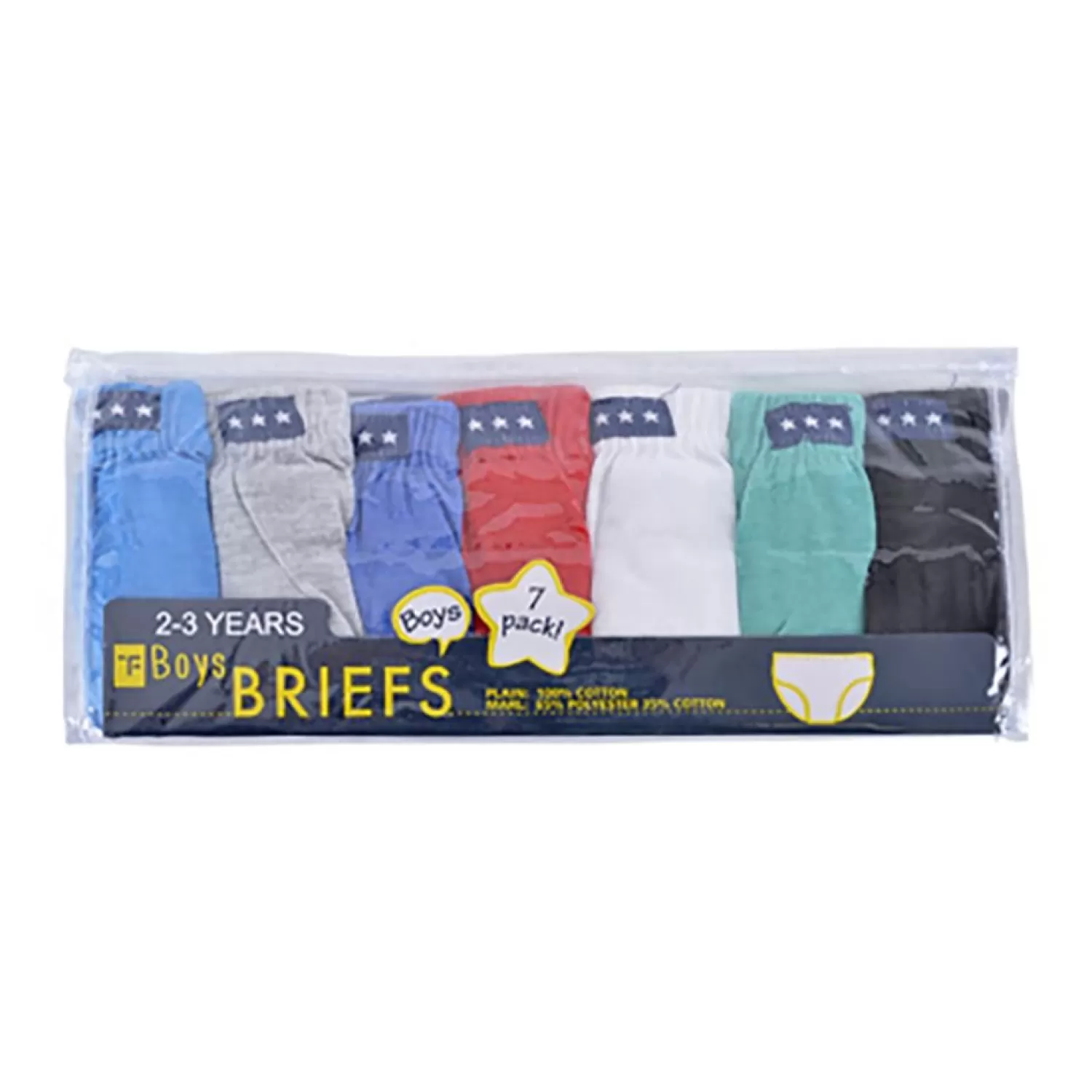 Kids Tom Franks Boys 7 Pack Assorted Briefs