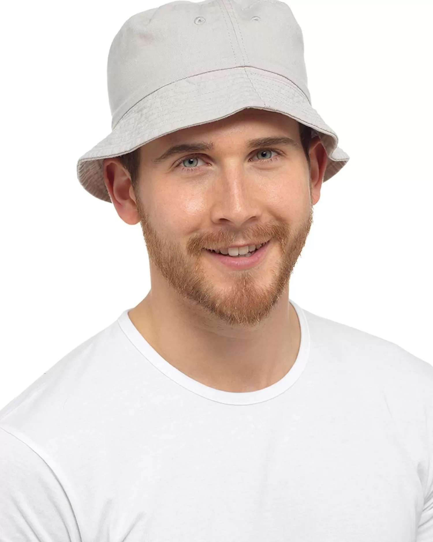 Men Tom Franks Cotton Bucket Hat - Beige