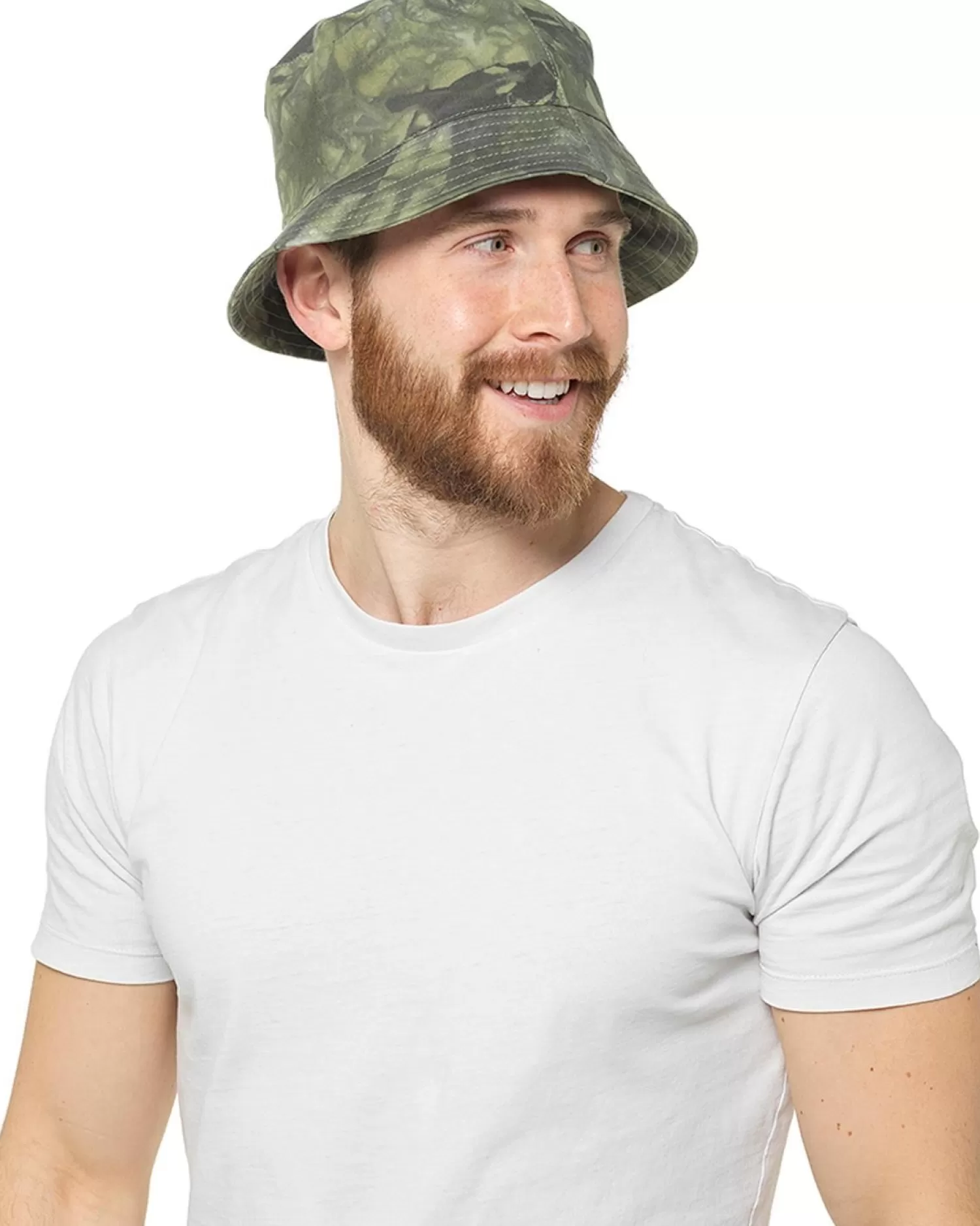 Men Tom Franks Cotton Bucket Hat - Green Tie Dye