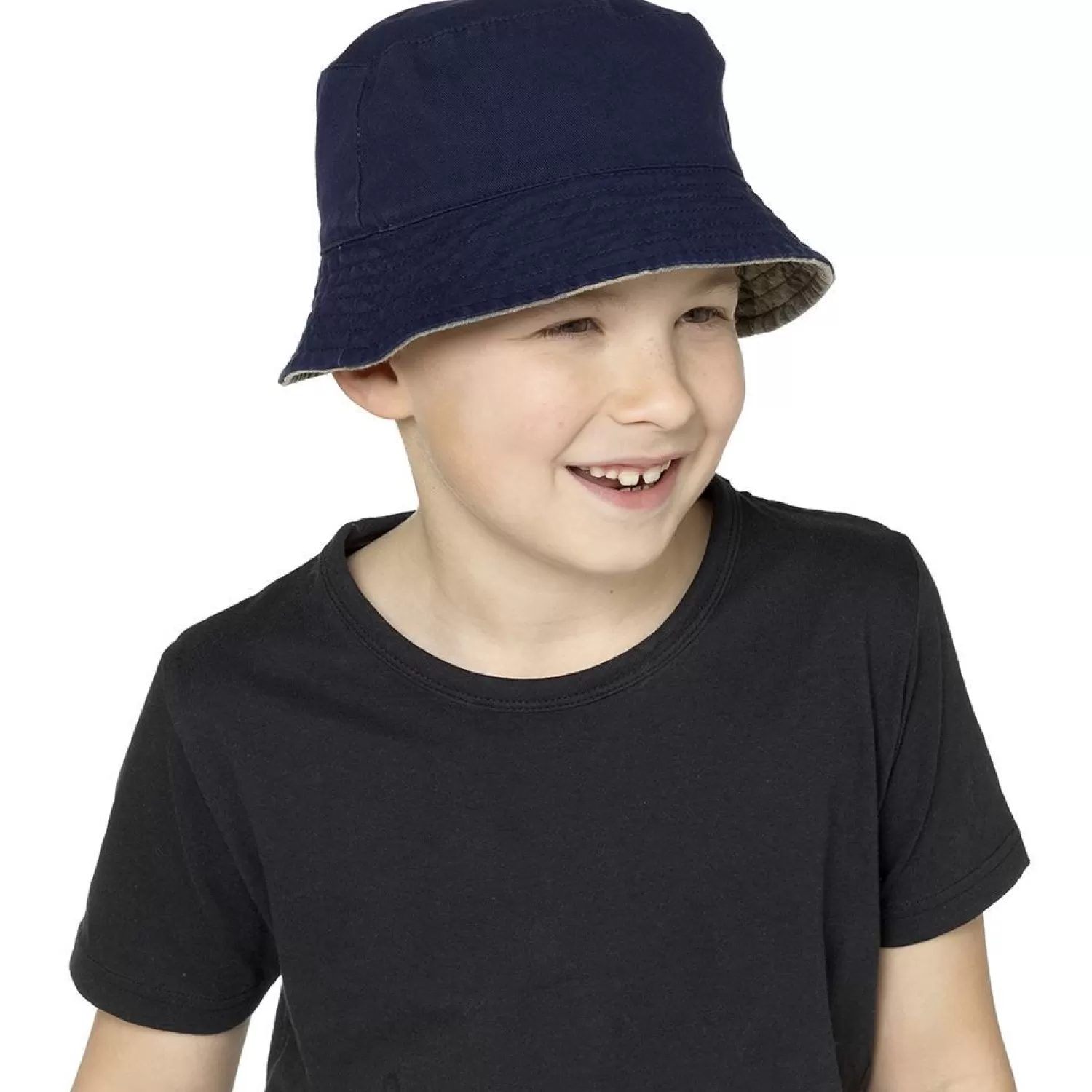 Kids Tom Franks Kids Reversible Bucket Hat - Camo/Navy