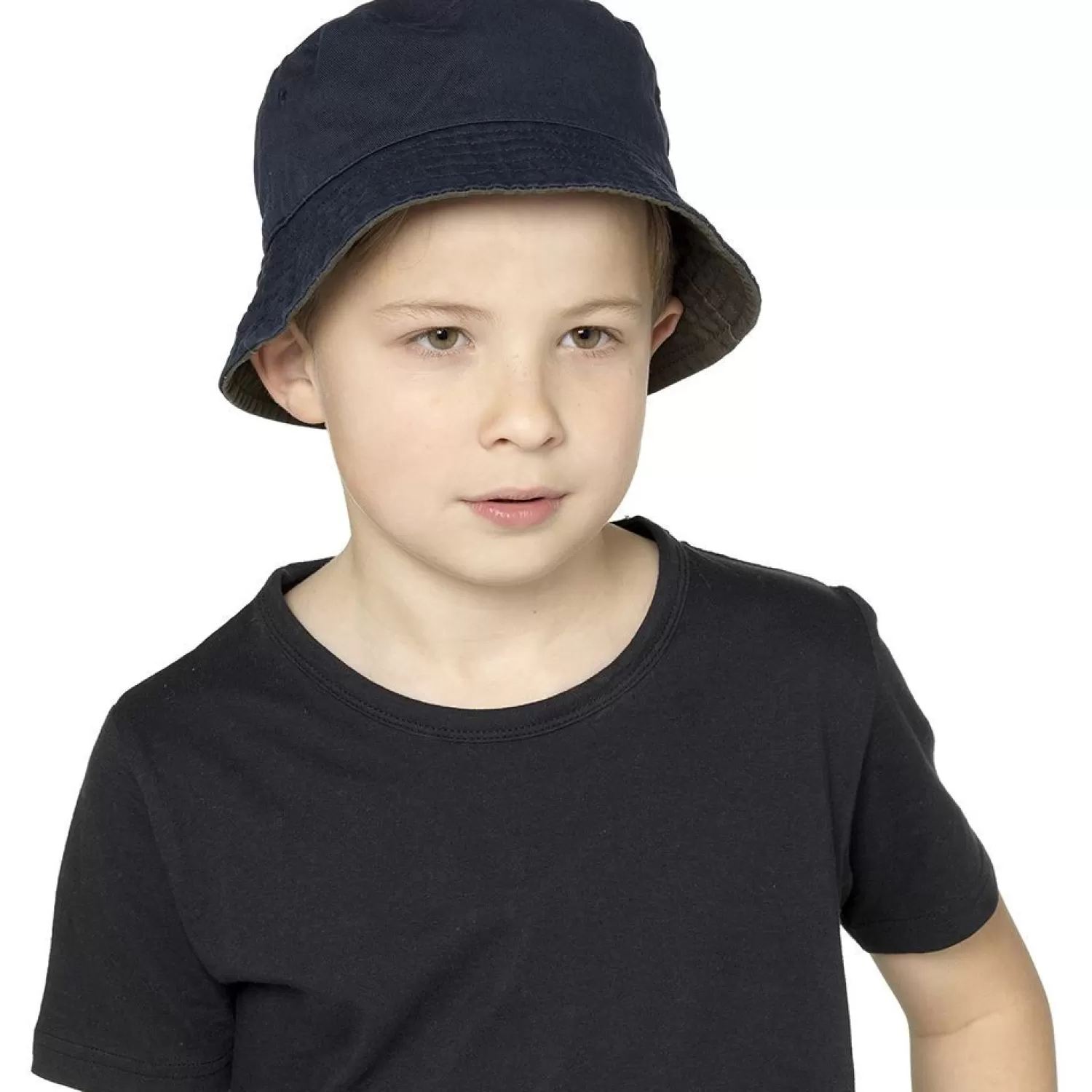 Kids Tom Franks Kids Reversible Bucket Hat - Khaki/Navy