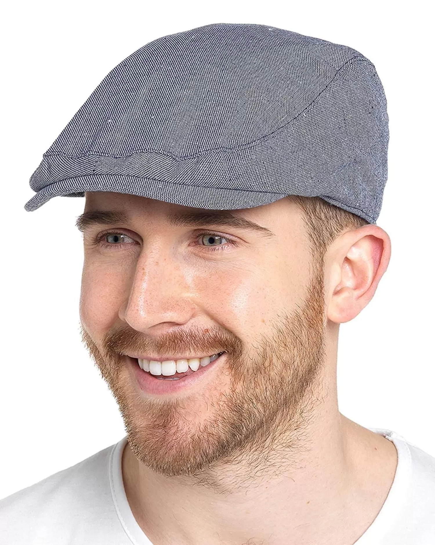 Men Tom Franks Mens Canvas Flat Cap - Denim