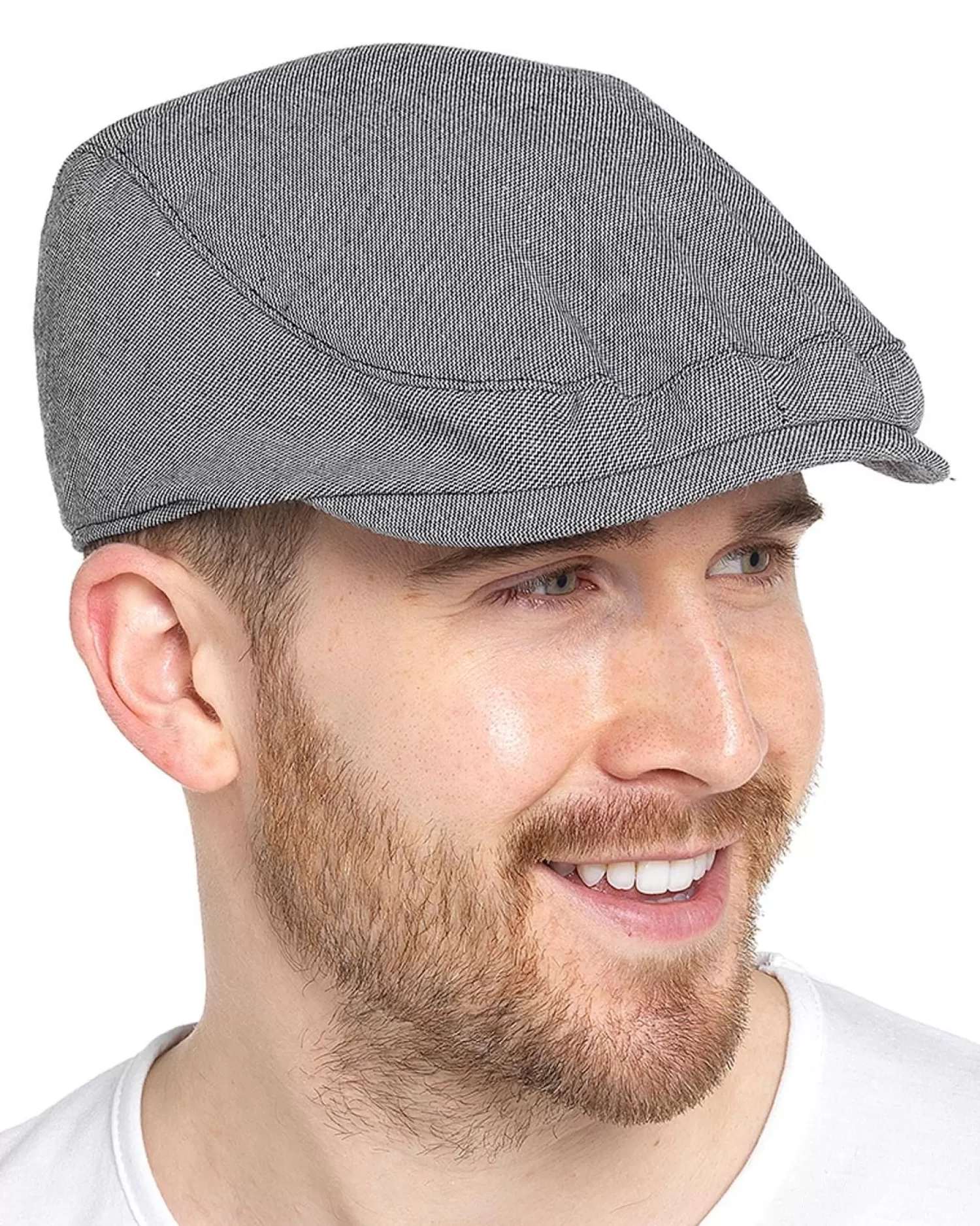 Men Tom Franks Mens Canvas Flat Cap - Grey