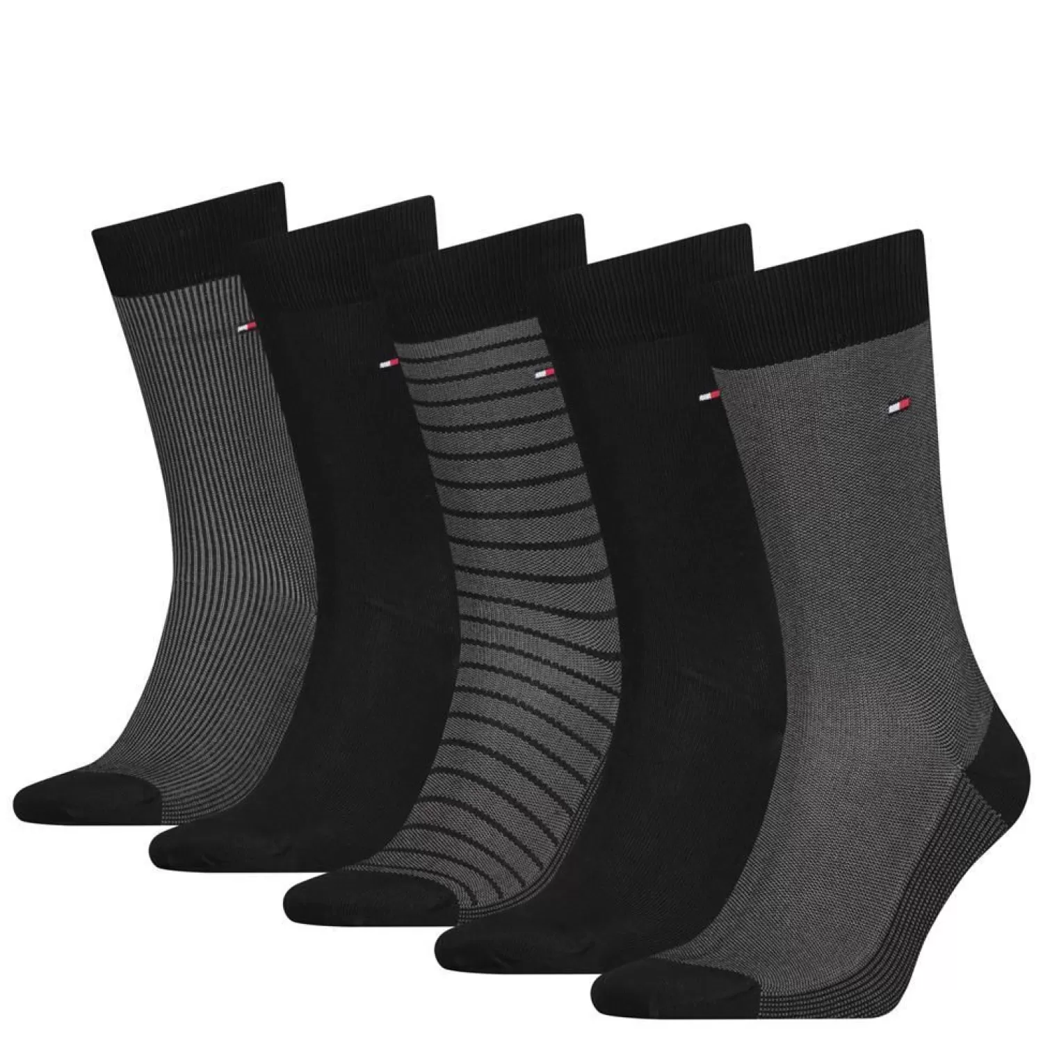 Men Tommy Hilfiger 5 Pairs Mens Socks Gift Set - Black Mix