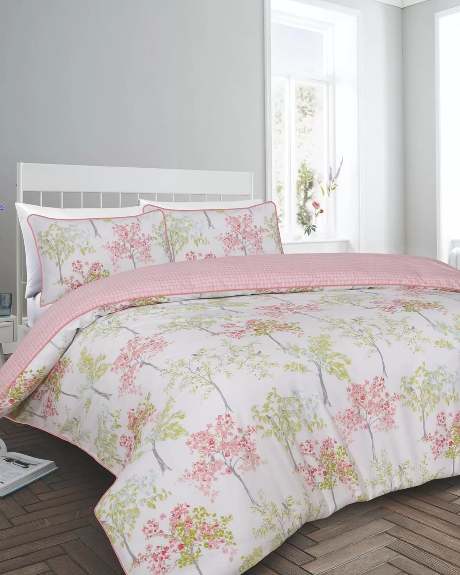 Trends Trees 200 Thread Count Duvet Set - Blush