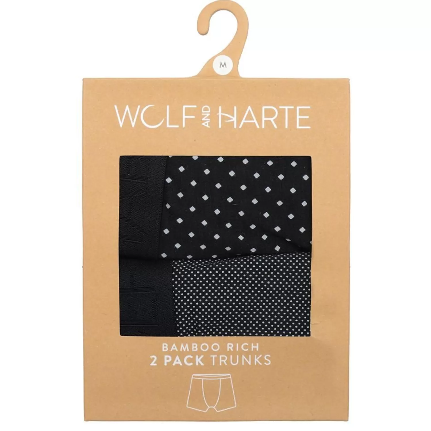 Men Wolf & Harte Wolf & Harte Mens 2 Pack Bamboo Rich Trunks - Geo Print