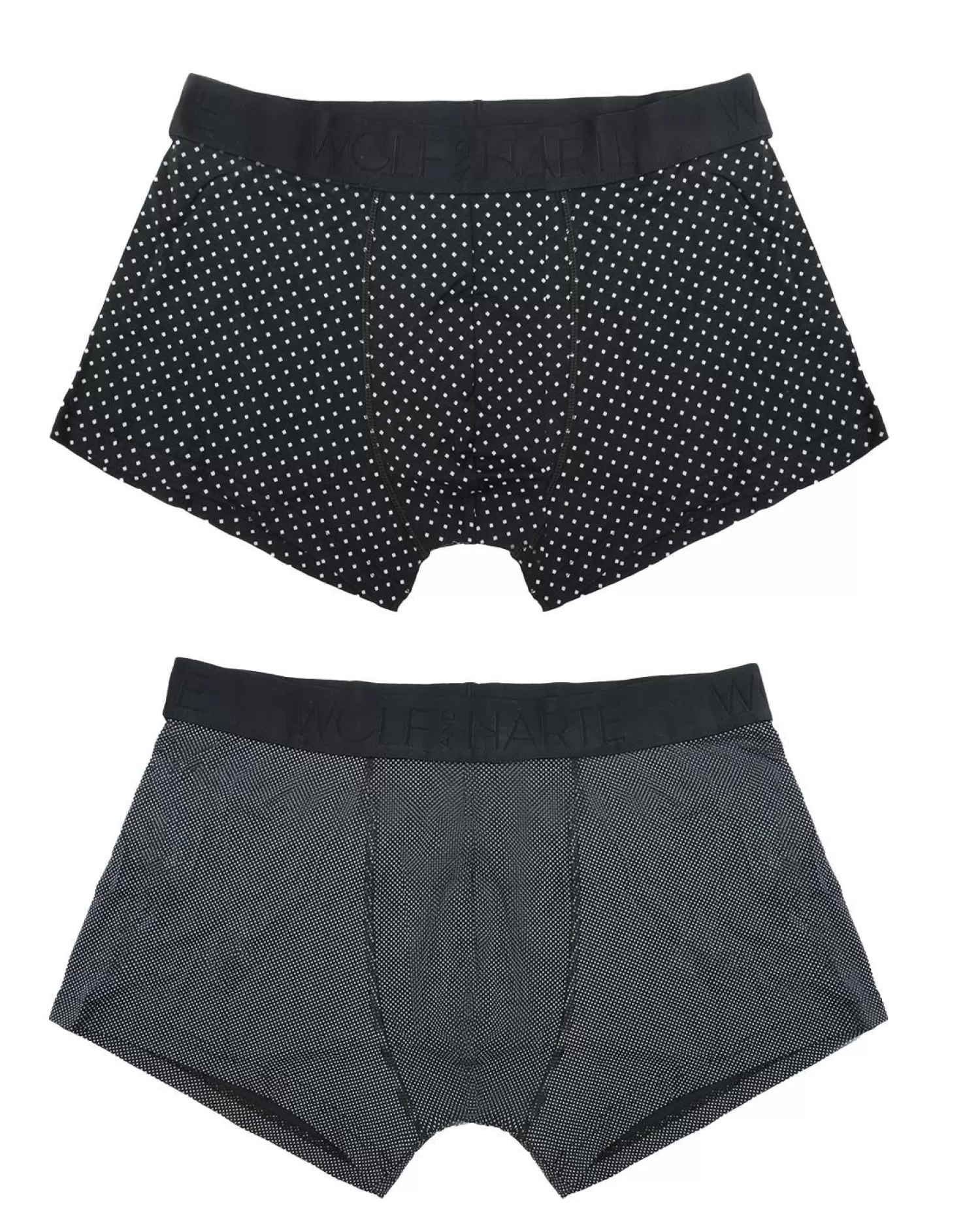 Men Wolf & Harte Wolf & Harte Mens 2 Pack Bamboo Rich Trunks - Geo Print