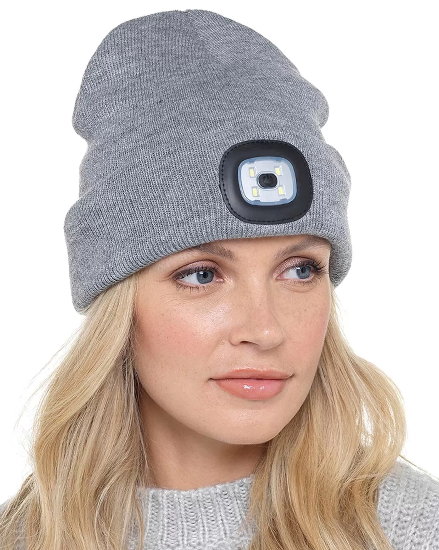 Storm Ridge Hats | Womens Led Light Beanie Hat - Grey