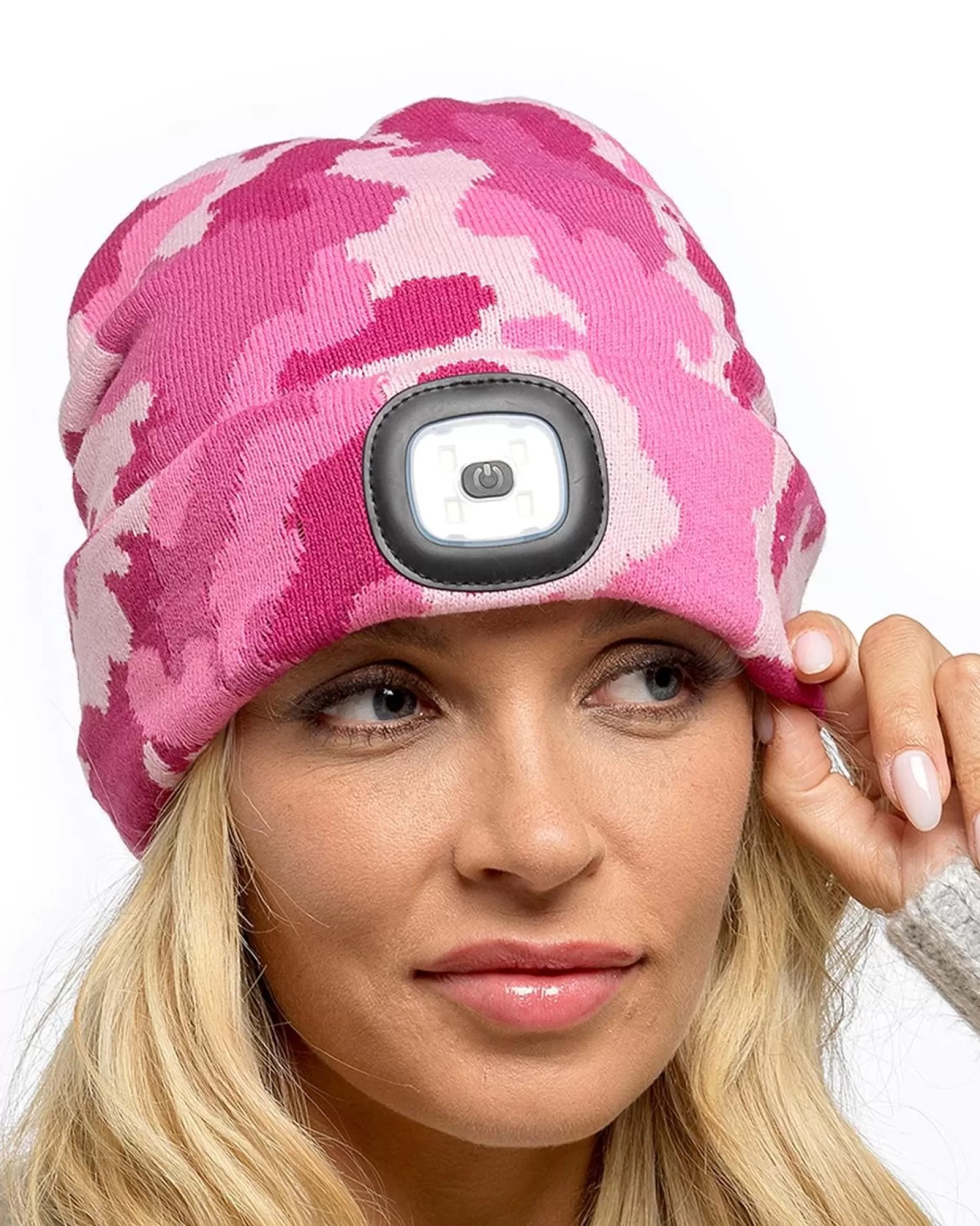 Storm Ridge Hats | Womens Led Light Beanie Hat - Pink Camo