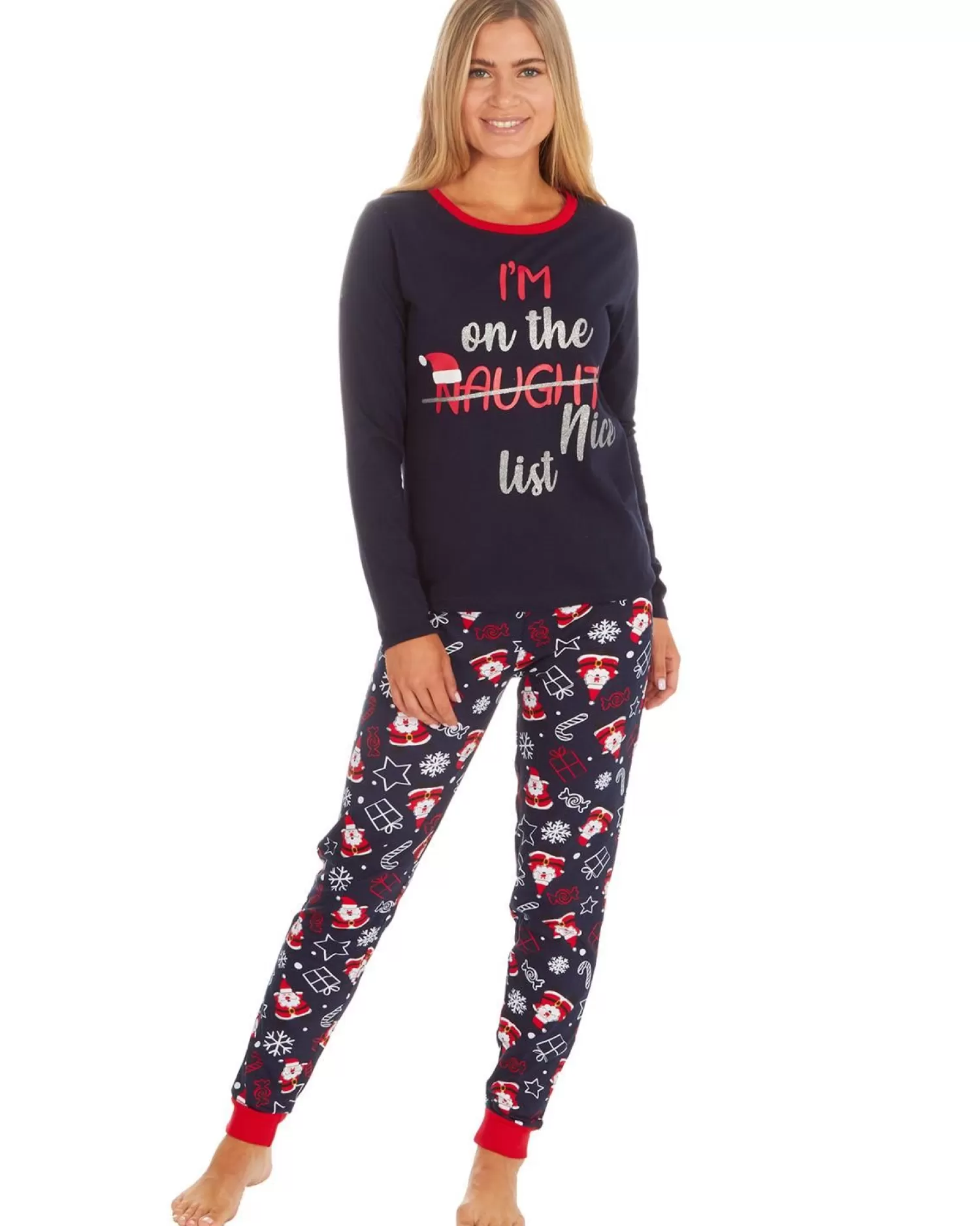 * Pyjamas | Womens Naughty List Christmas Pyjamas