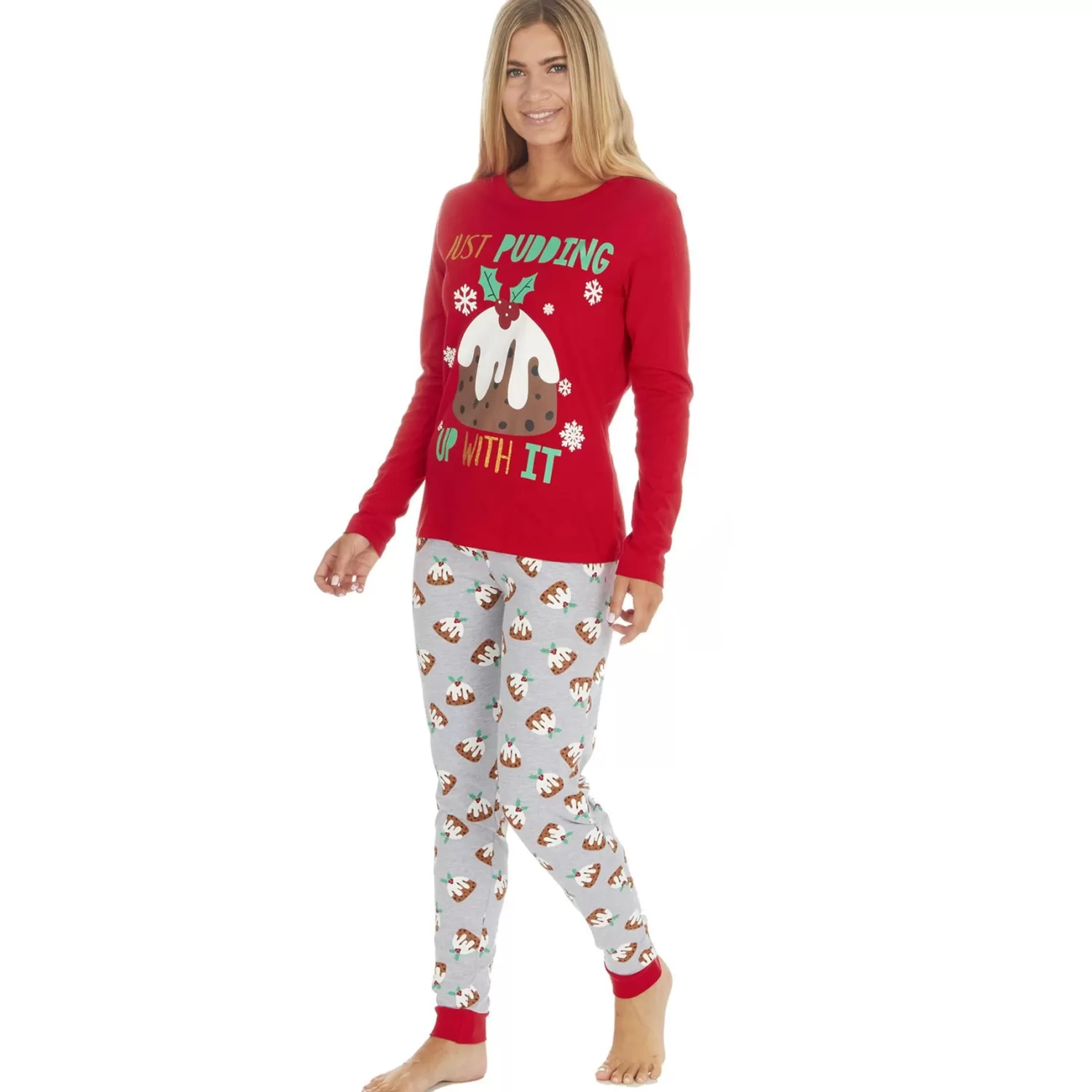 * Pyjamas | Womens Pudding Christmas Pyjamas