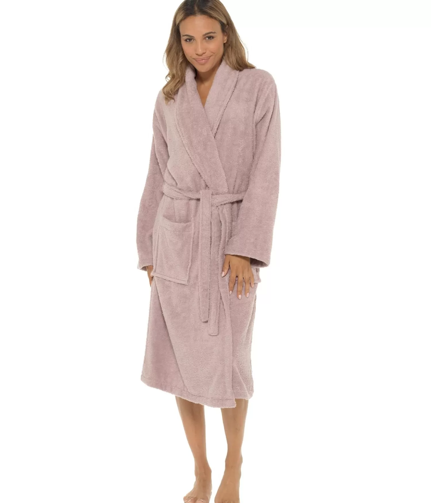 * Dressing Gowns | Wrap Towelling Dressing Gown - Mink