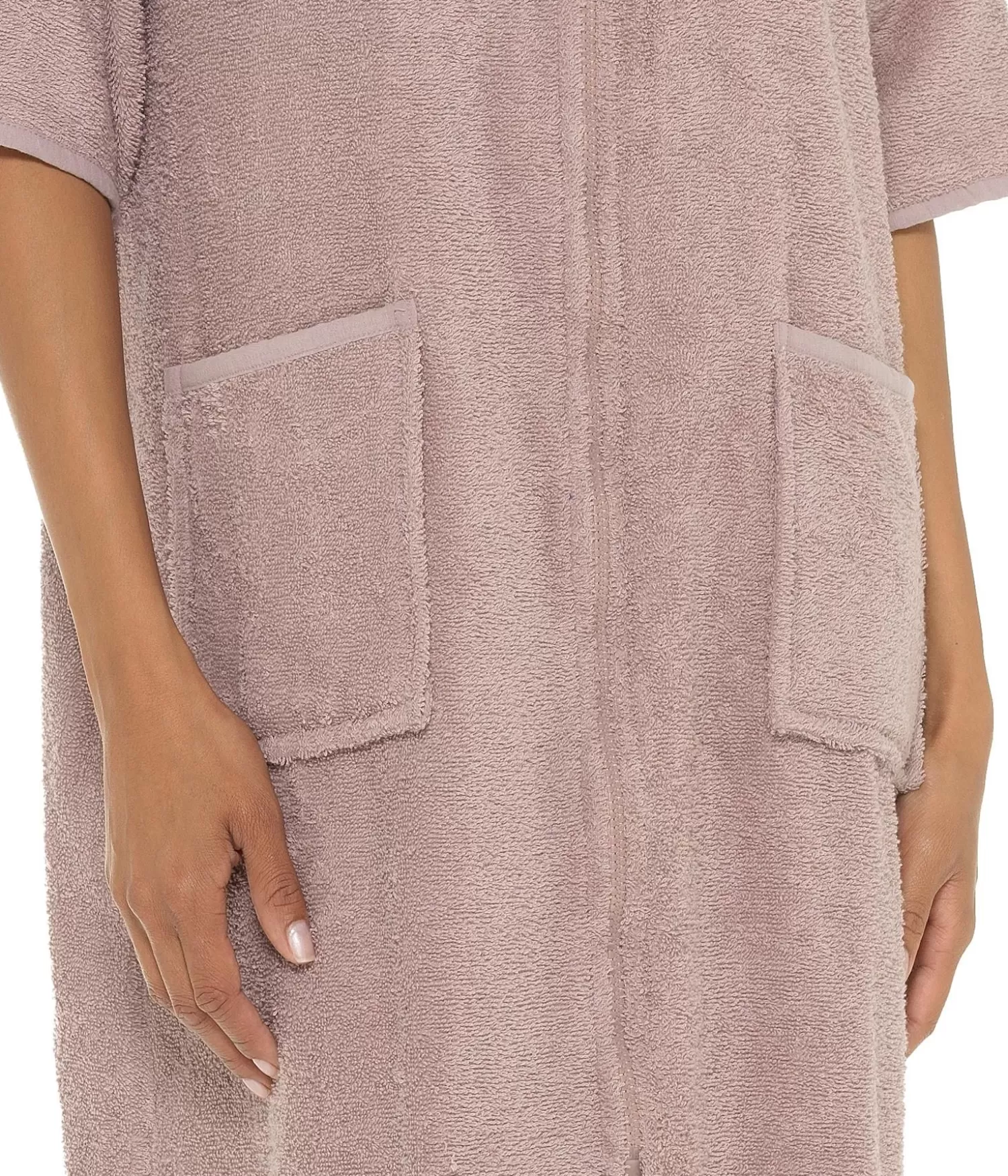 * Dressing Gowns | Zip Up Towelling Dressing Gown - Mink